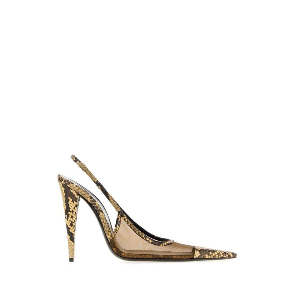 Saint Laurent Women Multicolor Mesh And Leather Jema Pumps